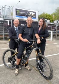 From left -  Isle of Man Steam Packet Company Sales Development Manager Brian Convery, Mat Dibb and Isle of Man Steam Packet Company Marketing and Online Manager Renee Caley