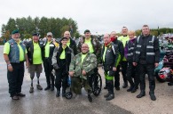 Members of Letsdo, including Rob Maxwell (fourth from right), during last year’s The Ride to the Wall, an annual ride which takes bikers to the National Memorial Arboretum to pay tribute to fallen soldiers
