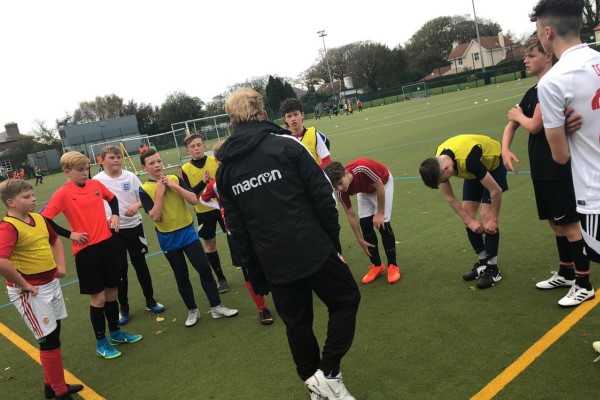 Isle of Man Soccer Camp coaching session, November 2018