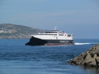 Manannan arriving in Douglas Isle of Man