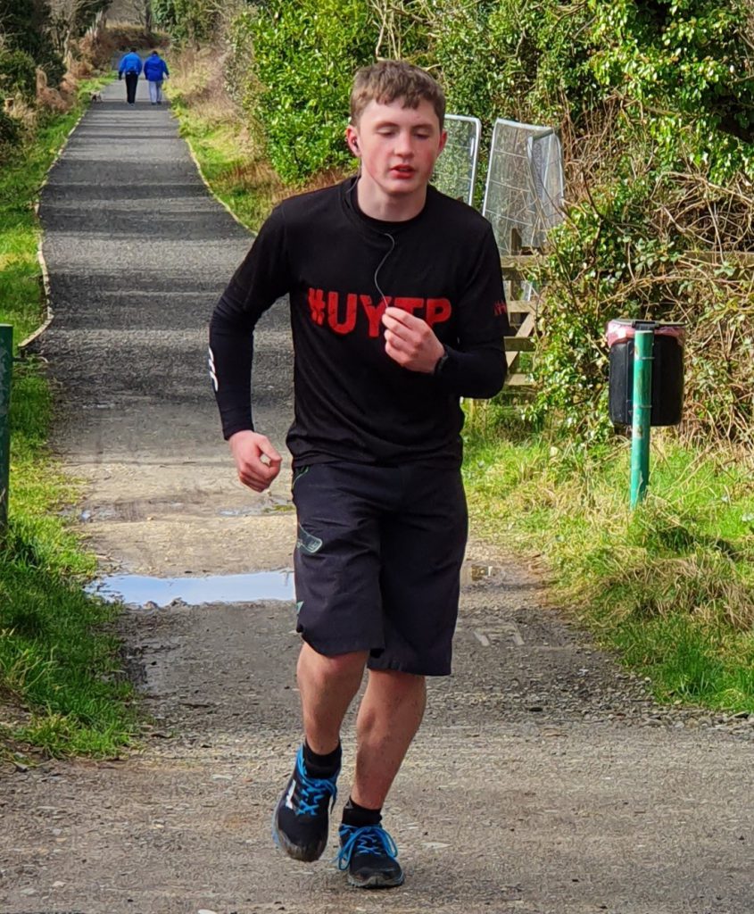 Jake Hodgson on a run in the Isle of Man 