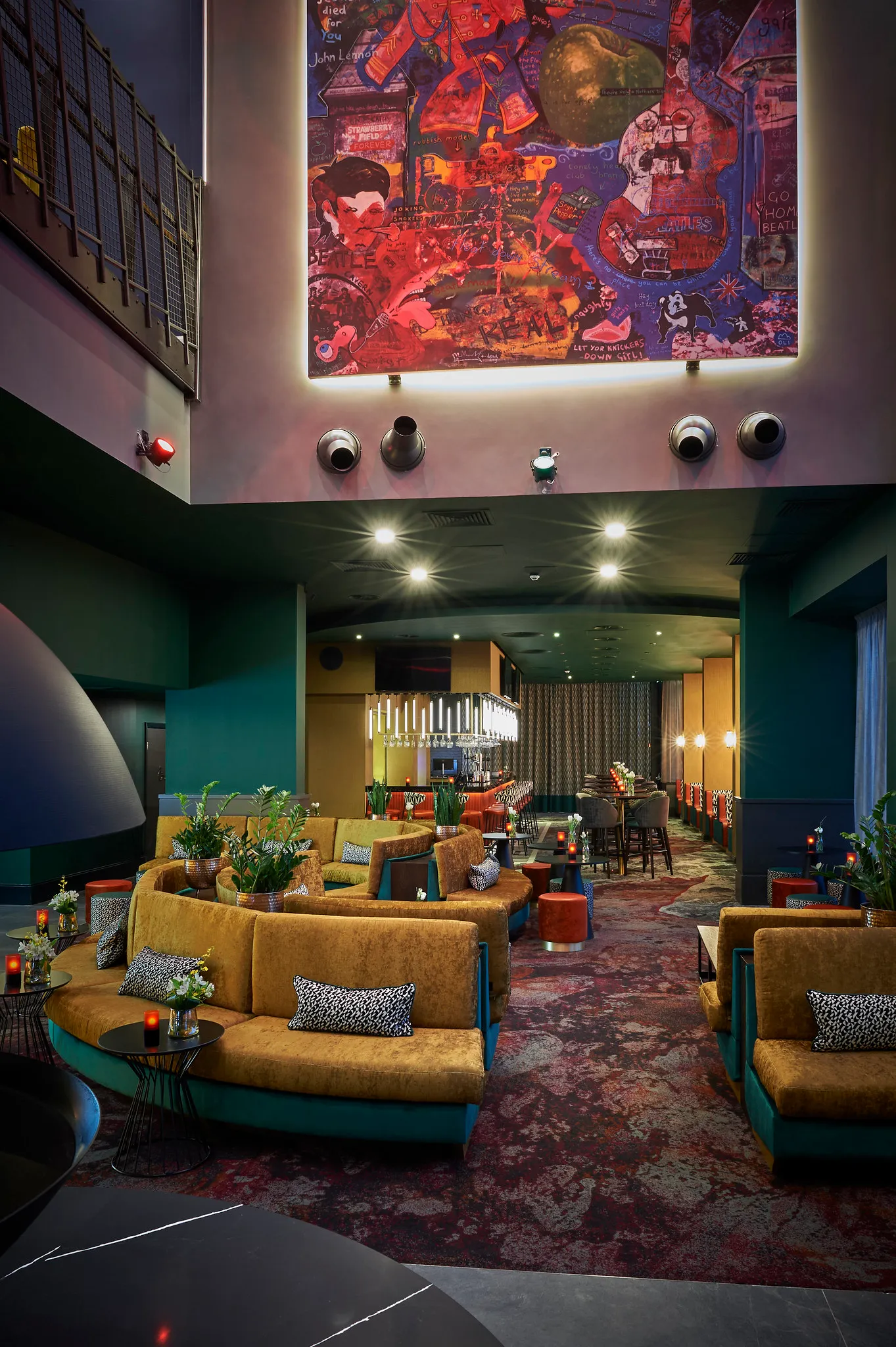 The modern and stylish lobby at Malmaison Liverpool