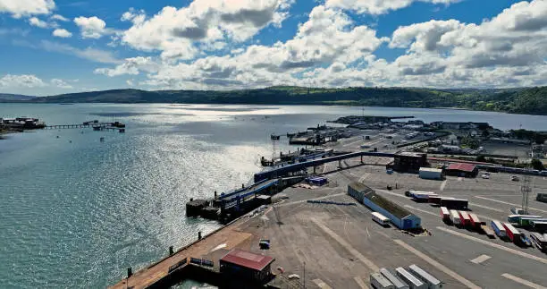 Larne Port from an aerial shot