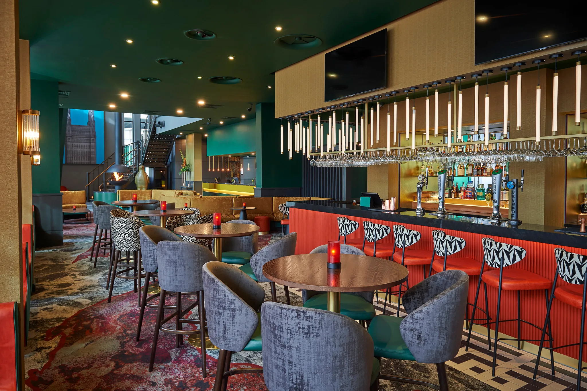 Thestylish bar at Malmaison Liverpool