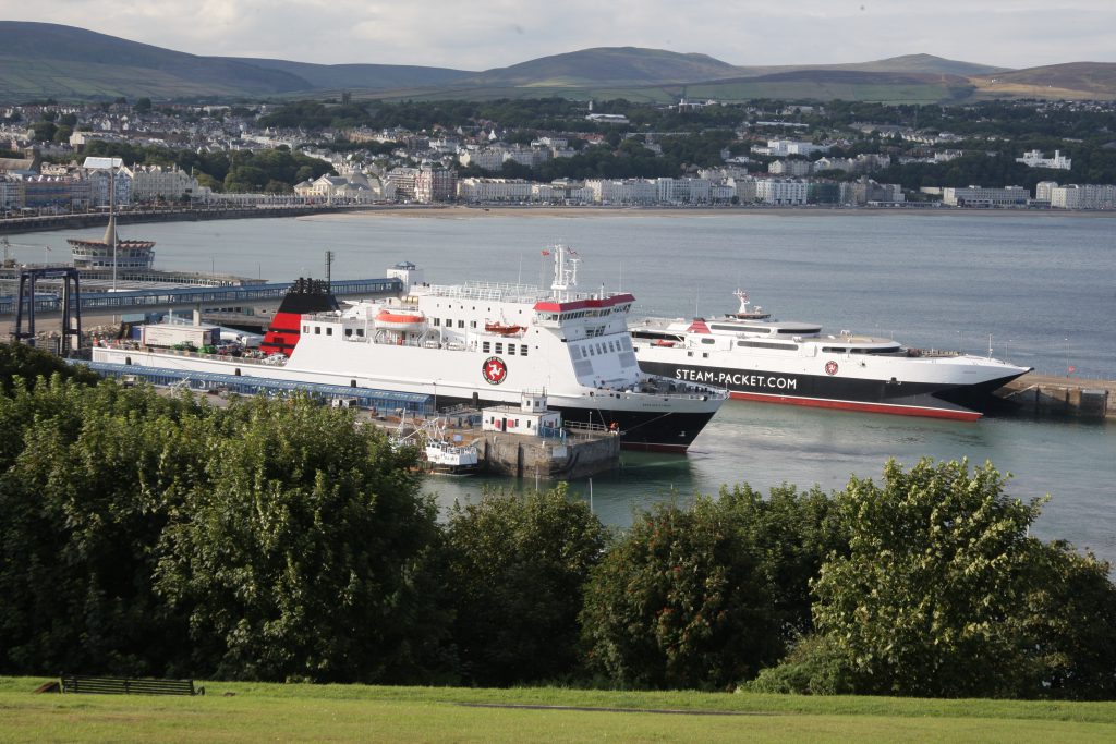 Image of Isle of Man Steam Packet Company fleet from Douglas Head