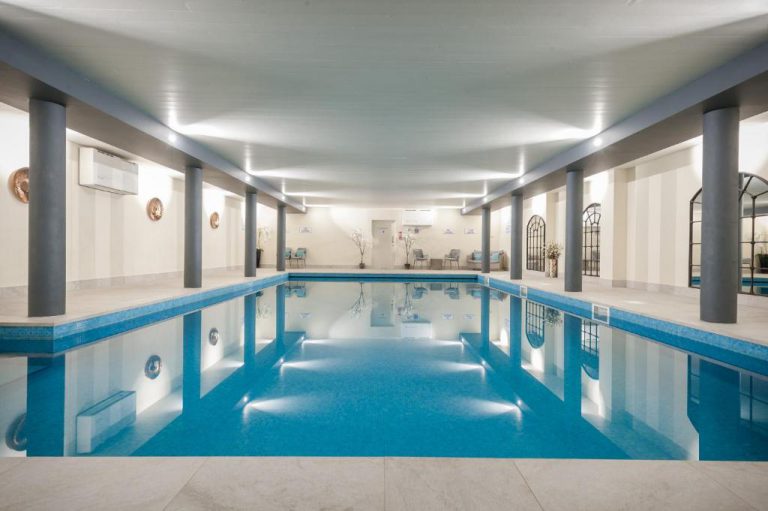 Large pool at a spa