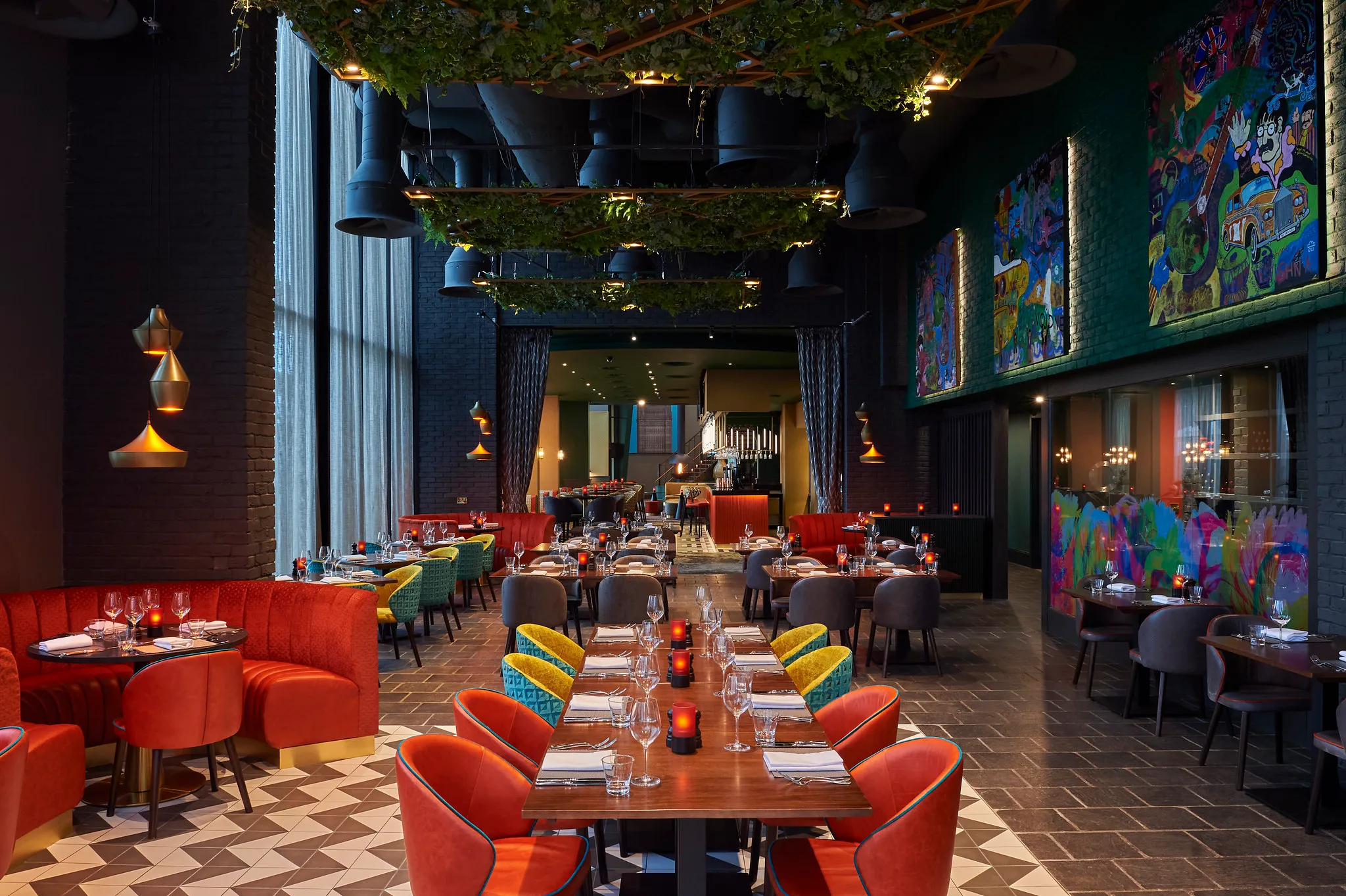 The modern and stylish bar and grill at Malmaison Liverpool