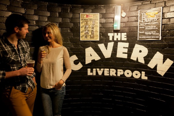 Couple enjoying a drink at Cavern Club, Liverpool